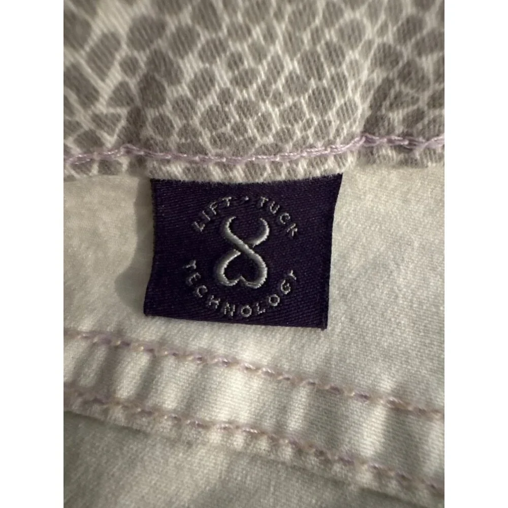 NYDJ Womens Jeans Sz 10 Gray Giraffe Print Ankle Lift Tuck Skinny Casual Comfy - Picture 4 of 13